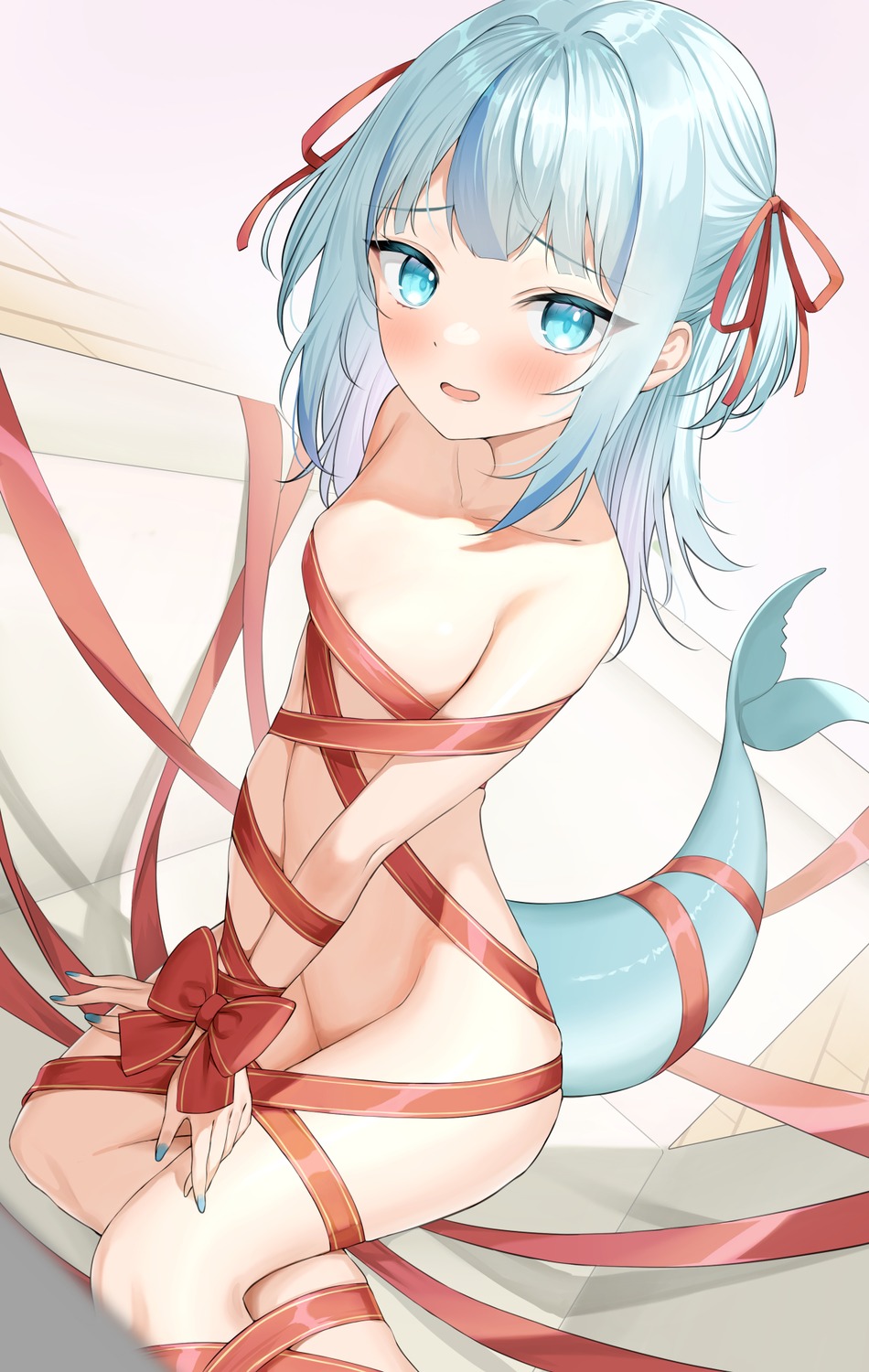 Takumi11 Hololive Hololive English Gawr Gura Bondage Christmas Loli